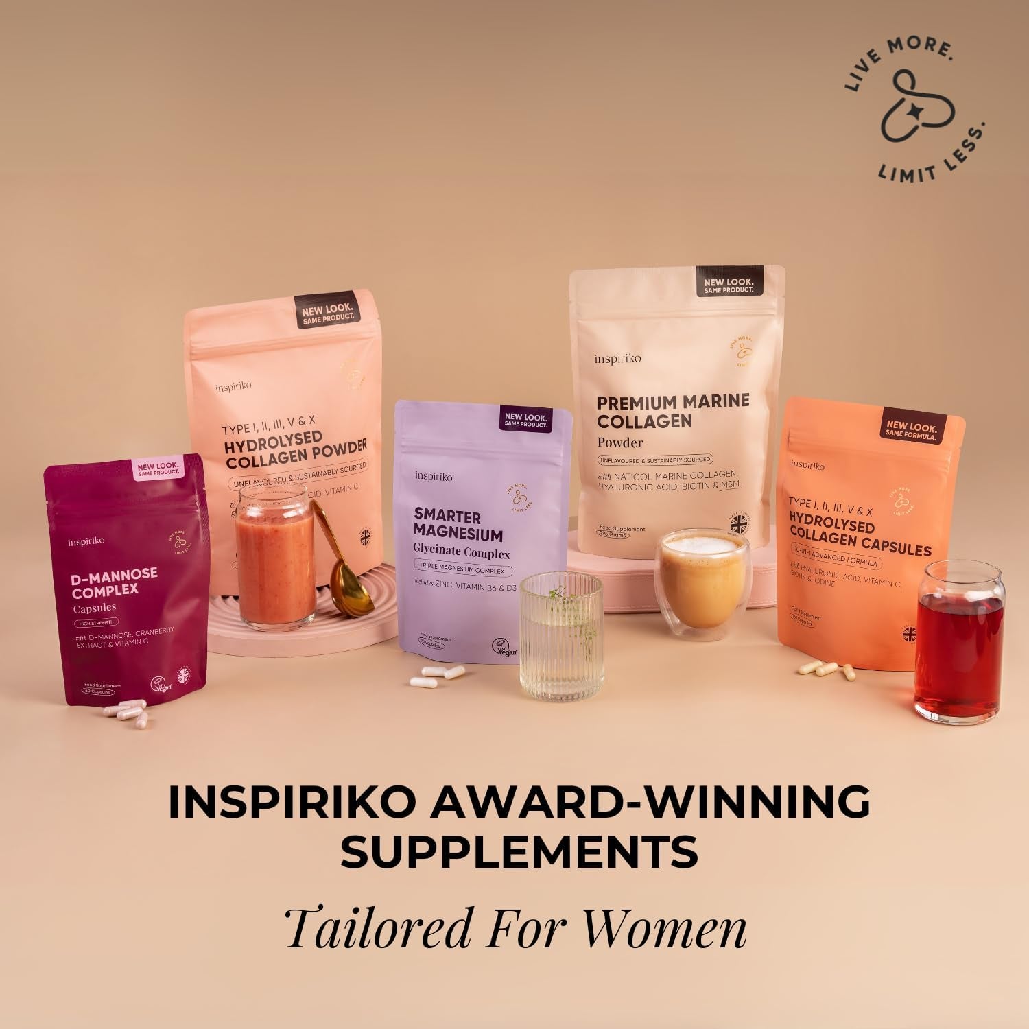 Inspiriko Super Greens Powder with 18 Natural Superfood Ingredients - Spirulina, Kale, Moringa - Green Powder Superfood with Probiotics, 150G, UK Made, Vegan - for Energy, Digestion, Immune Support