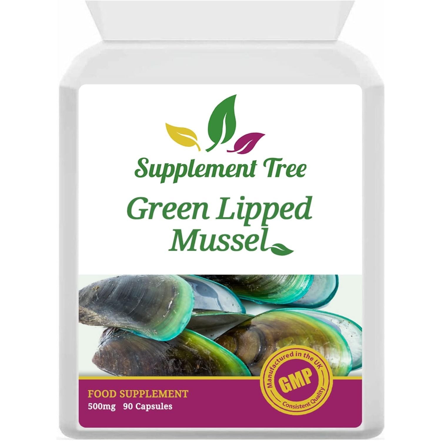 Green Lipped Mussel 500Mg 90 Capsules | New Zealand Sourced GLM Powder Supplement | Pure Non-Gmo, Additives Free, without Any Fillers or Binders | UK Manufactured