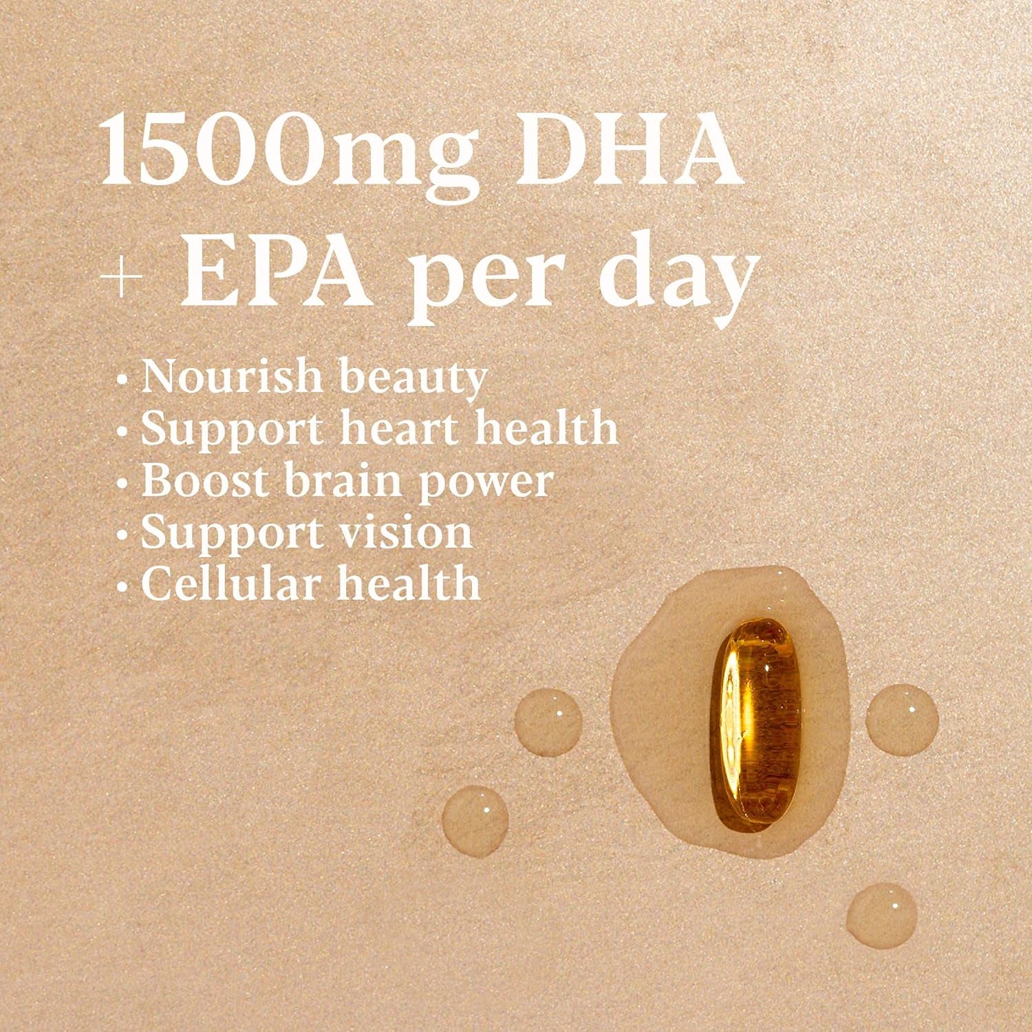 Higher Nature - Omega 3 2000Mg with 1000Mg EPA & 500Mg DHA per Serving - Super Potency Omega 3 True Food® Formula Fish Oil Supplement - Supports Eye, Brain & Heart Health - 60 Capsules