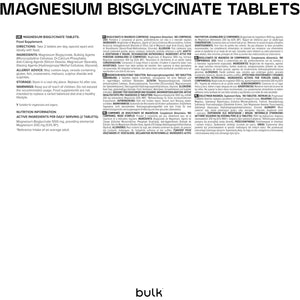 Bulk Magnesium Glycinate Bisglycinate Tablets, 1000Mg, 60 Tablets, High Absorption, Supports Muscle Function, Sleep, Bone Health and Energy, Vegan, Non-Gmo, Gentle on Stomach, Packaging May Vary