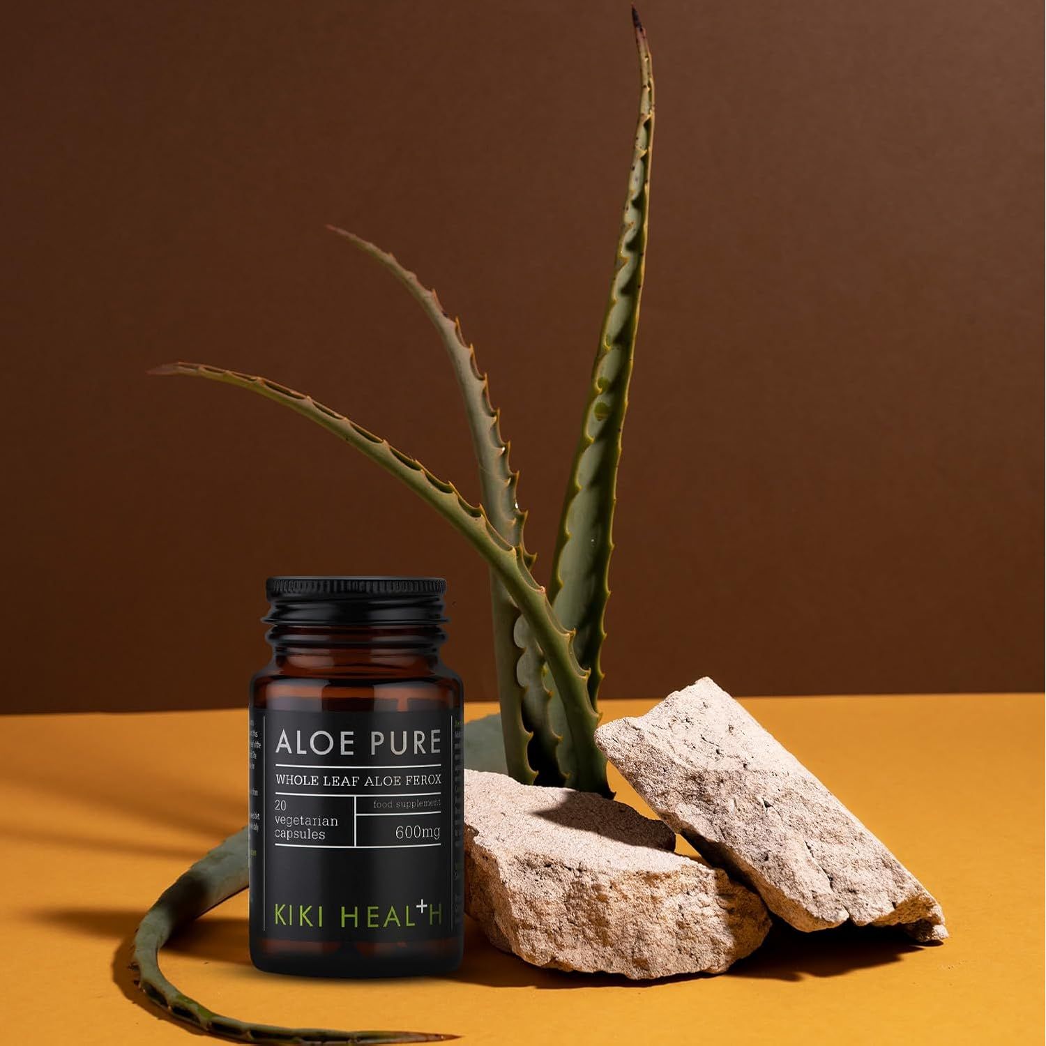 KIKI Health - Aloe Pure Capsules - 100% Freeze-Dried Aloe Ferox - Natural Digestive Cleanse & Gut Health Support - Bowel & Intestinal Health - Toxin Flush & Detox Supplement - 20 Capsules