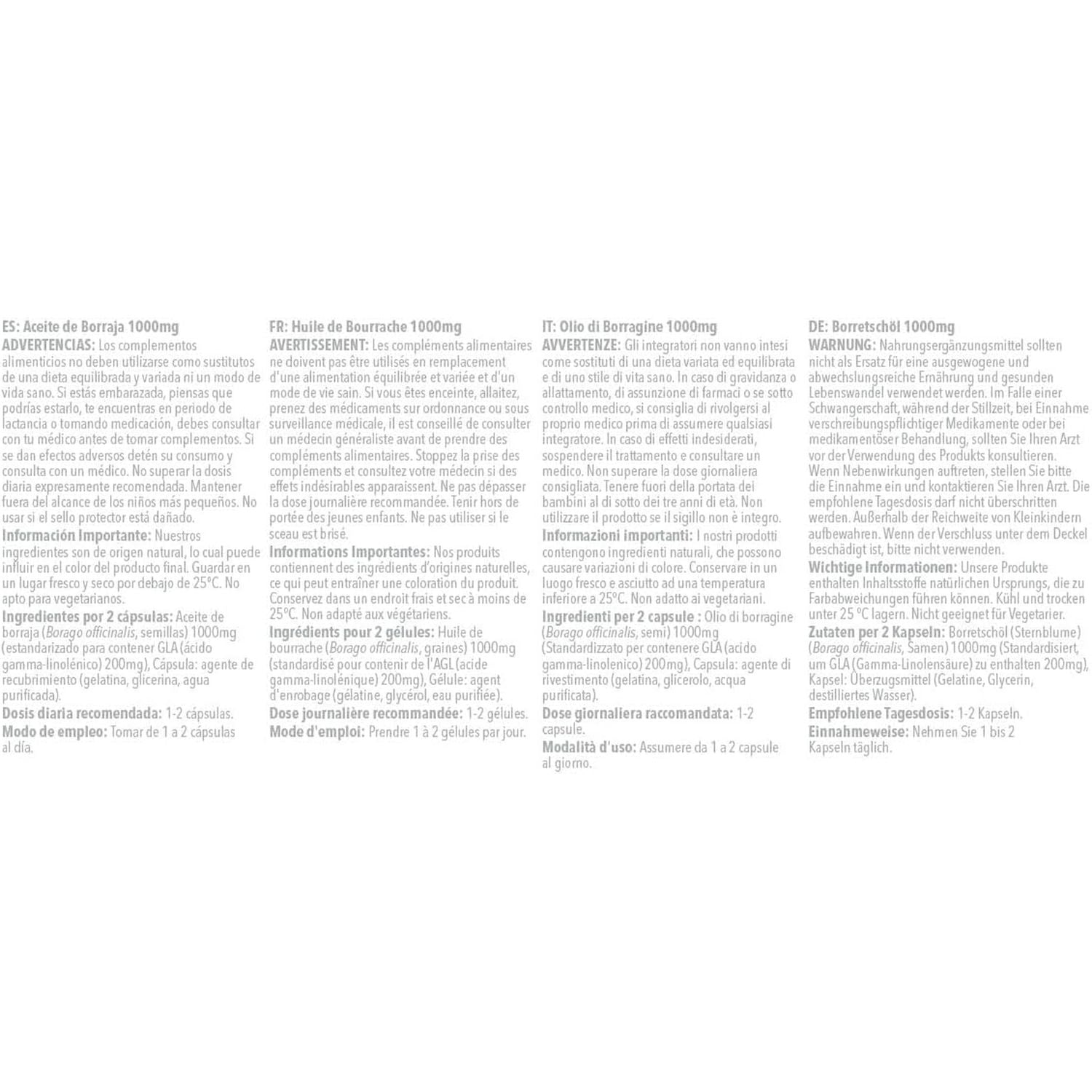 Starflower Oil 1000Mg | High Strength Borage Oil Softgels with GLA | 180 Softgels | Cold-Pressed | Made in the UK