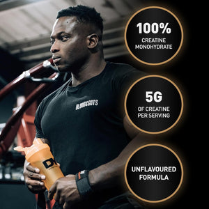 DY Nutrition Pure Creatine Monohydrate Powder 300 G, Unflavoured X60 Servings, 2 Month Supply – Increases High Intensity Performance. Gluten Free, Vegan Friendly Supplement