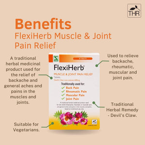 Schwabe Pharma - Flexiherb Muscle and Joint Pain Relief - Devils Claw Root Extract 600Mg - Traditionally Used for Backache, Rheumatic Pain, Muscular Pain, Joint Pain - 40 Tablets