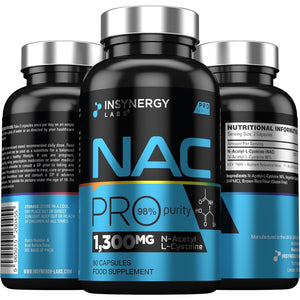 NAC 650Mg per Capsule (Maximum Dose in UK) Superior 98% Purity NAC Supplement, N-Acetyl-Cysteine NAC Powder 90 Vegan Capsules