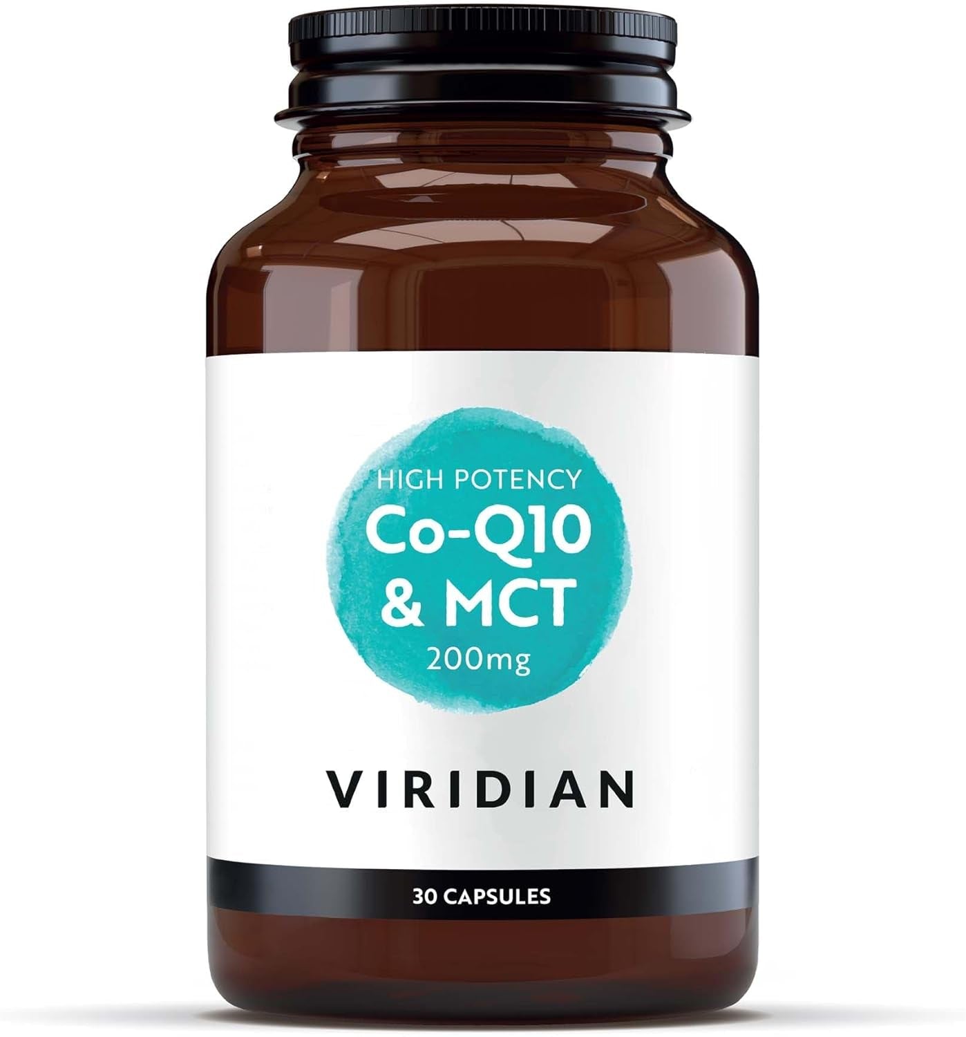 Viridian - Co-Q10 & MCT 200Mg - 30 Capsules | High Potency Blend and Enhanced Absorption | Expertly Formulated with 100% Active Ingredients