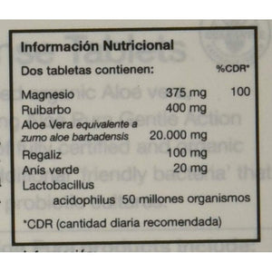 Aloe Pura Aloe Vera Gentle Action Complex Tablets , Natural , Vegetarian , Cruelty Free , Food Supplement, Botanical Blend , 30 Tablets