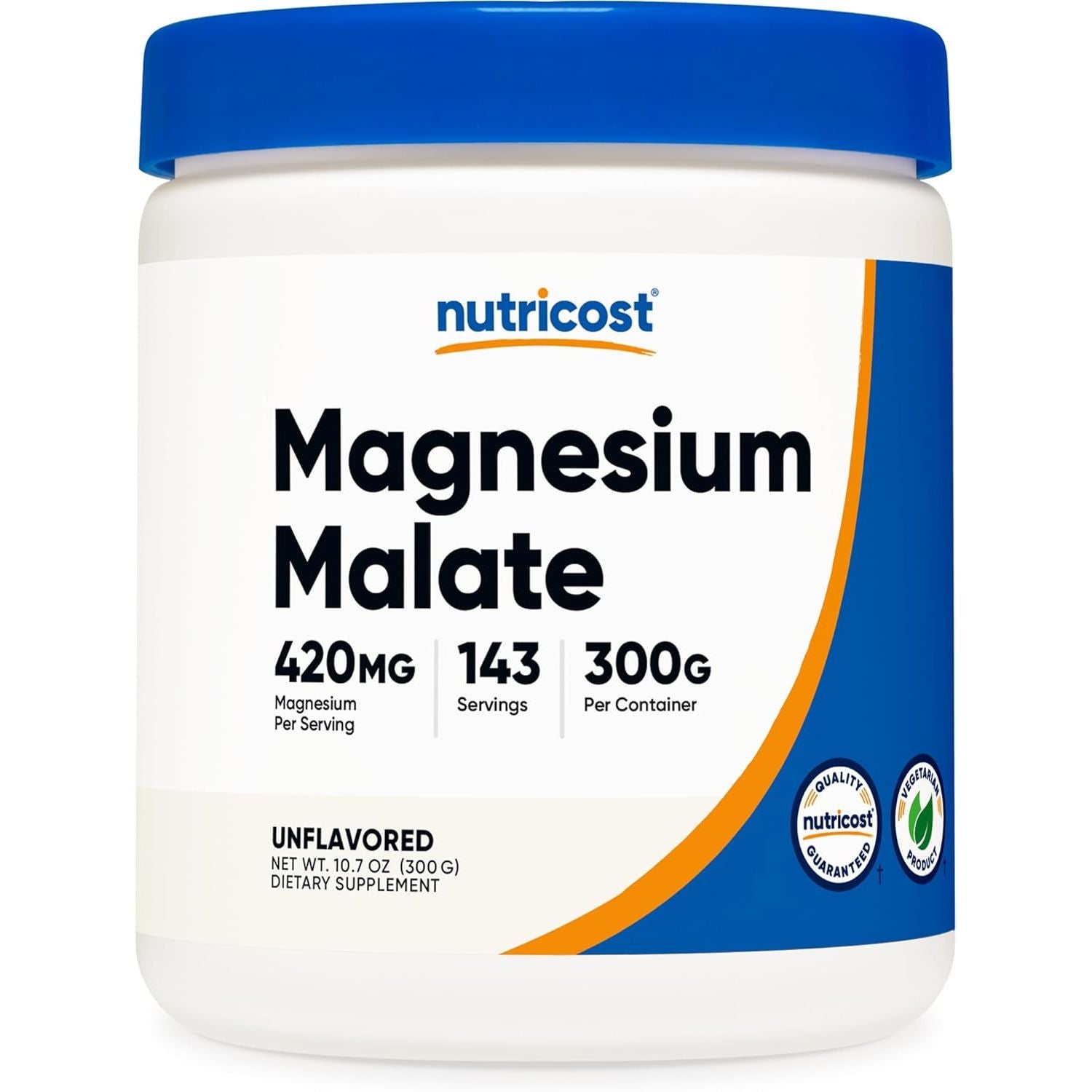 Nutricost Magnesium Malate Powder (300G) - 420Mg of Magnesium per Serving - Non-Gmo, Gluten Free