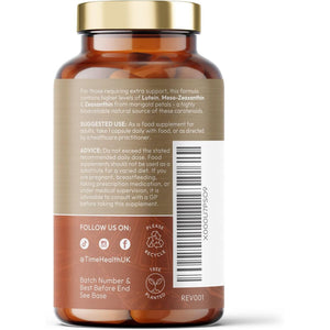 Micro-Encapsulated Formula - Lutein 30Mg - Meso-Zeaxanthin 10Mg - Zeaxanthin 6Mg - 100% Pure, Natural & Highly Bioavailable - 4 Month Supply - UK Manufactured - Zero Additives - (120 Capsule Pouch)