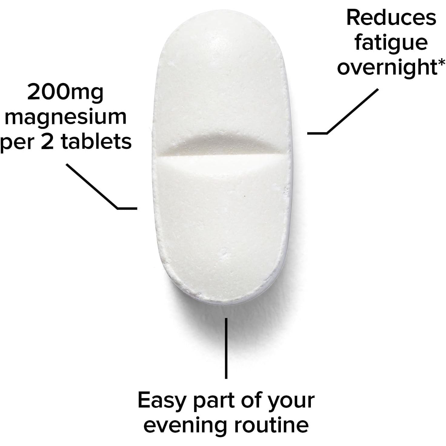 Bulk Magnesium Glycinate Bisglycinate Tablets, 1000Mg, 60 Tablets, High Absorption, Supports Muscle Function, Sleep, Bone Health and Energy, Vegan, Non-Gmo, Gentle on Stomach, Packaging May Vary