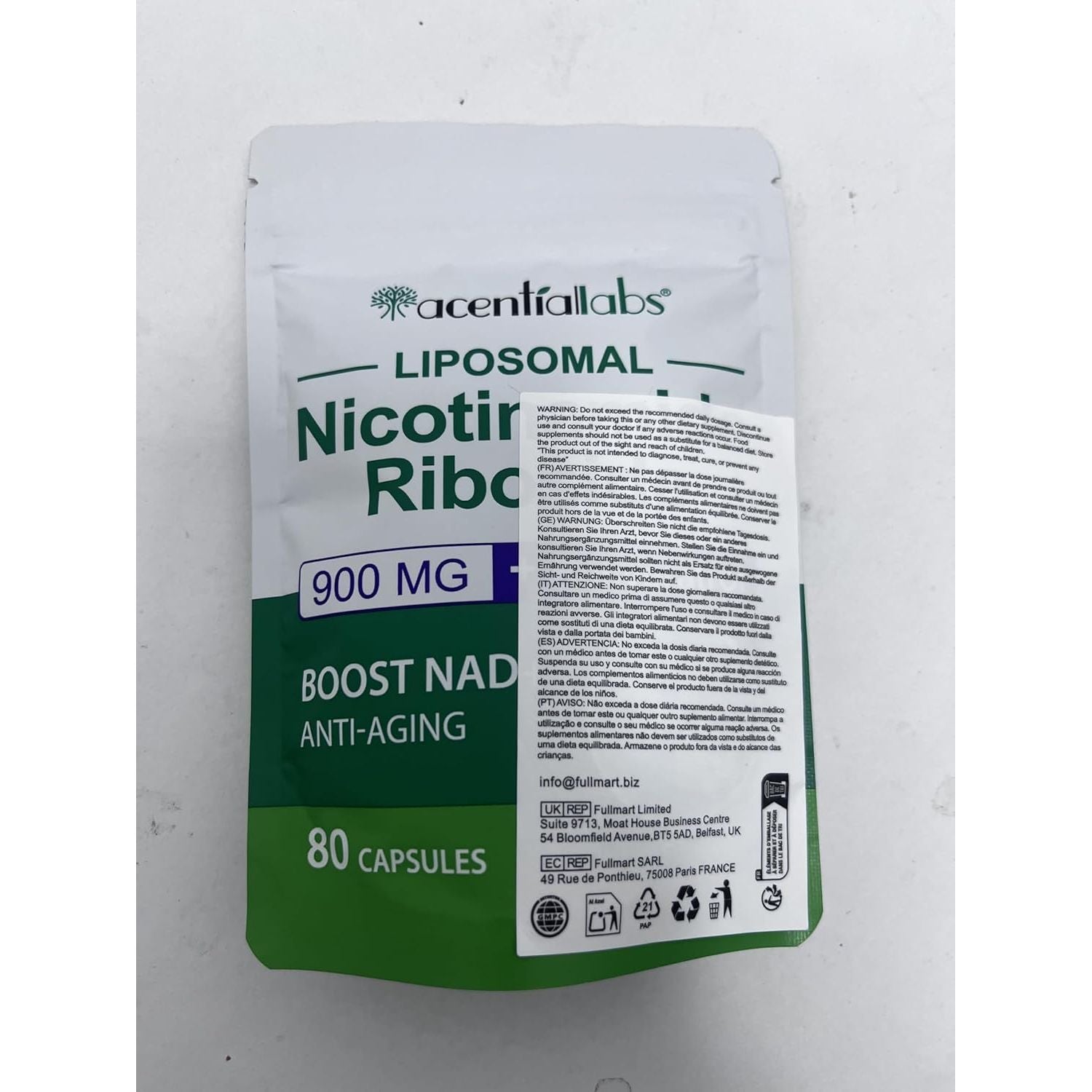 NAD+ Supplement Support anti Aging and Improve Immunity 900Mg NAD+ Resveratrol Supplement, NAD Supplements for Cellular Repair, Healthy Aging, NAD Softgels 80 Capsules