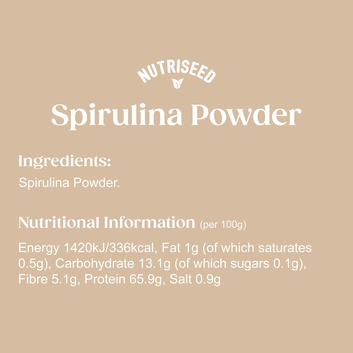 Nutriseed Spirulina Powder 500G - 100% Spirulina Powder, Rich in Antioxidants & Vitamins B, C, a & E, Source of Plant Based Protein, Contains All Essential Amino Acids, Vegan Friendly & Gluten Free