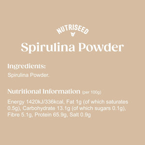 Nutriseed Spirulina Powder 500G - 100% Spirulina Powder, Rich in Antioxidants & Vitamins B, C, a & E, Source of Plant Based Protein, Contains All Essential Amino Acids, Vegan Friendly & Gluten Free