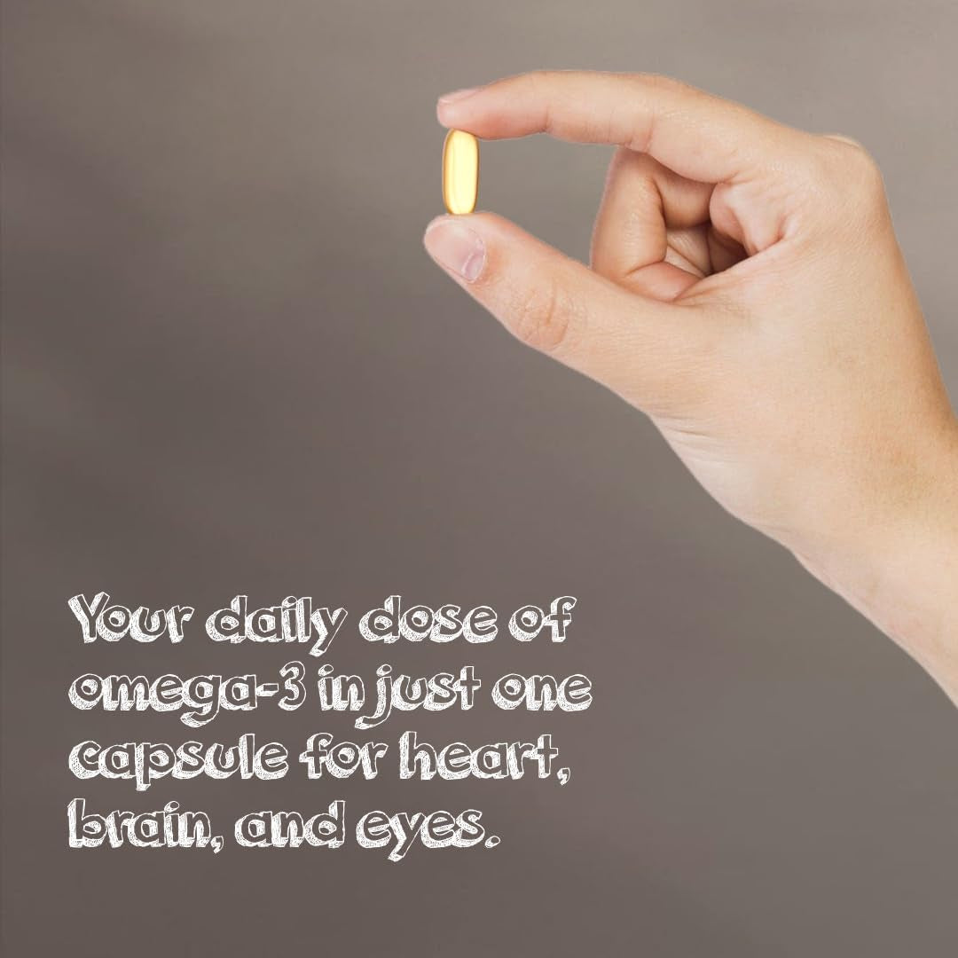 Vegan Omega 3 Supplement - High Strength 325Mg DHA + 150Mg EPA per Capsule - 1 Capsule a Day - Supports Heart, Brain, Joint Health - Plant-Based Omega 3 from Algae Oil - 2 Months Supply