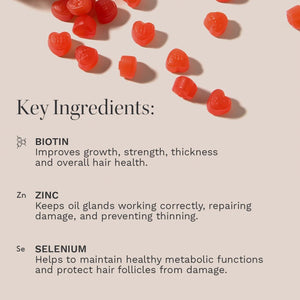 HAIR BURST Biotin Gummies - Skin & Nails Vitamin Supplement 1 Month