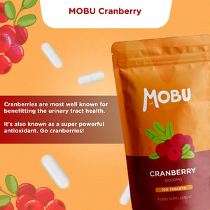 Cranberry 12,000Mg 120 Tablets | High Strength UTI Support | Healthy Bladder & Urinary Function | Vegan UK Made | GMP Approved | MOBU