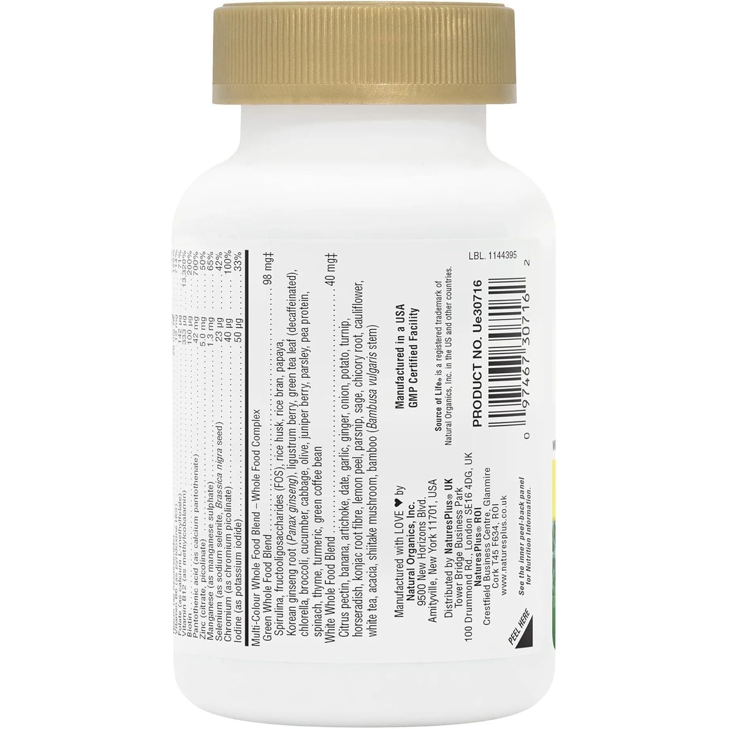 Naturesplus Source of Life Gold Capsules - Whole Food Based Multivitamin for Men and Women, Energy, Immune, Focus - Gluten Free, Vegan - 90 Capsules
