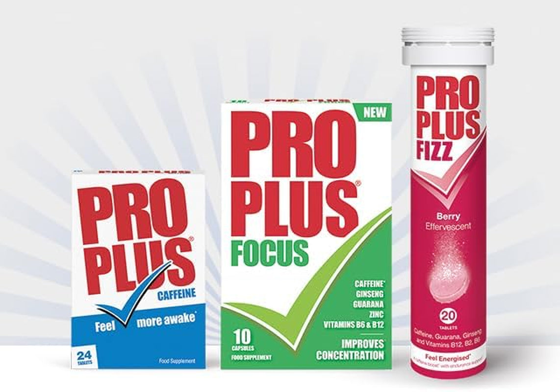 Pro plus Focus 10 Capsules - Caffeine - Ginseng - Guarana - Zinc - Vitamins B6 & B12