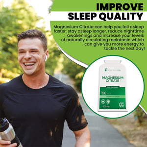 Magnesium Citrate Capsules - Restless Leg Syndrome Relief - Premium Supplement for Women or Men - One a Day Magnesium Citrate Tablets - 120 X 500Mg