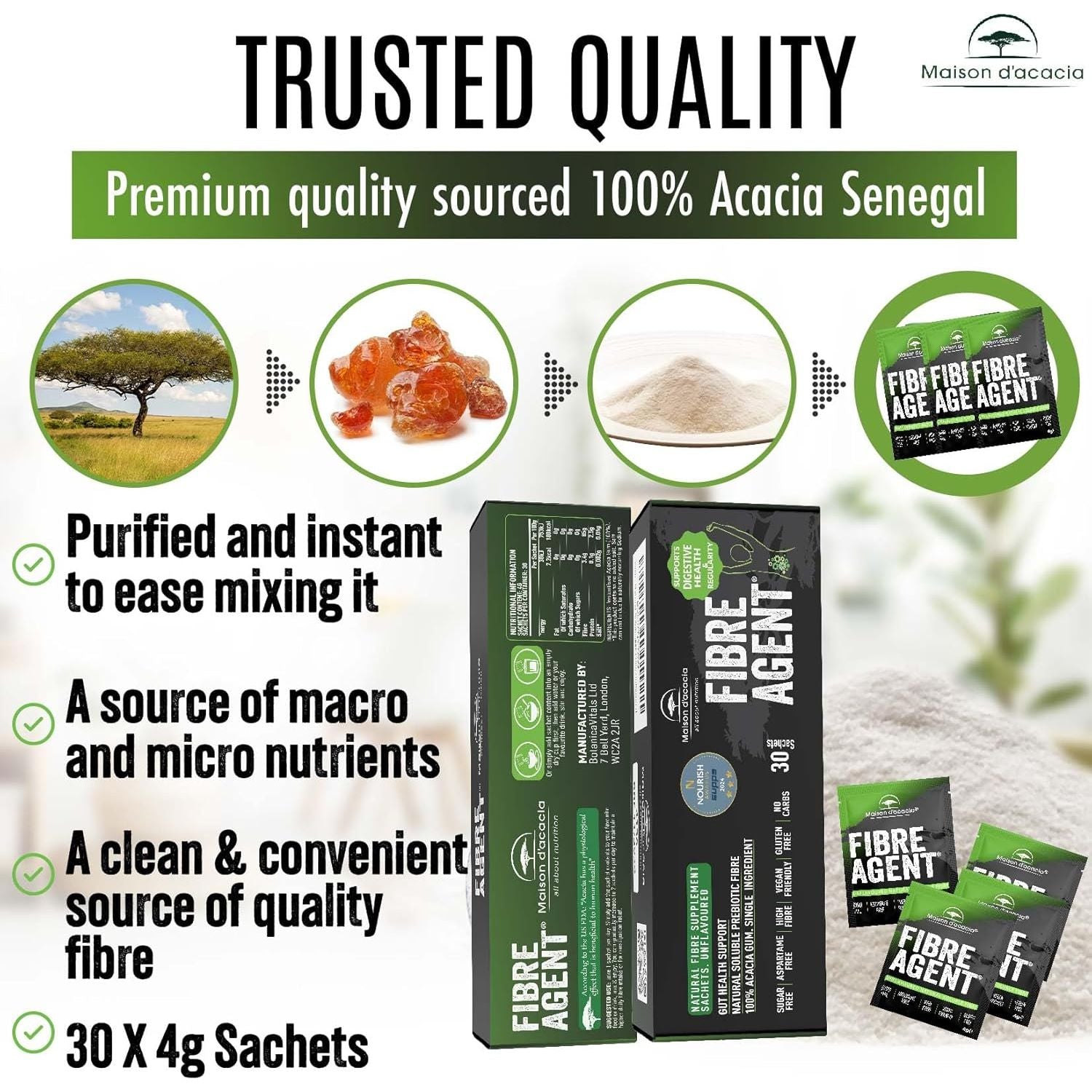 Fibre Supplement 30 Sachets. Natural Gut Health Award Winner. Soluble High Fiber Drink. Unflavoured. Regularity & Gentle Constipation Relief. Zero Sugar, No Aspartame. Psyllium Husk Inulin Alternative