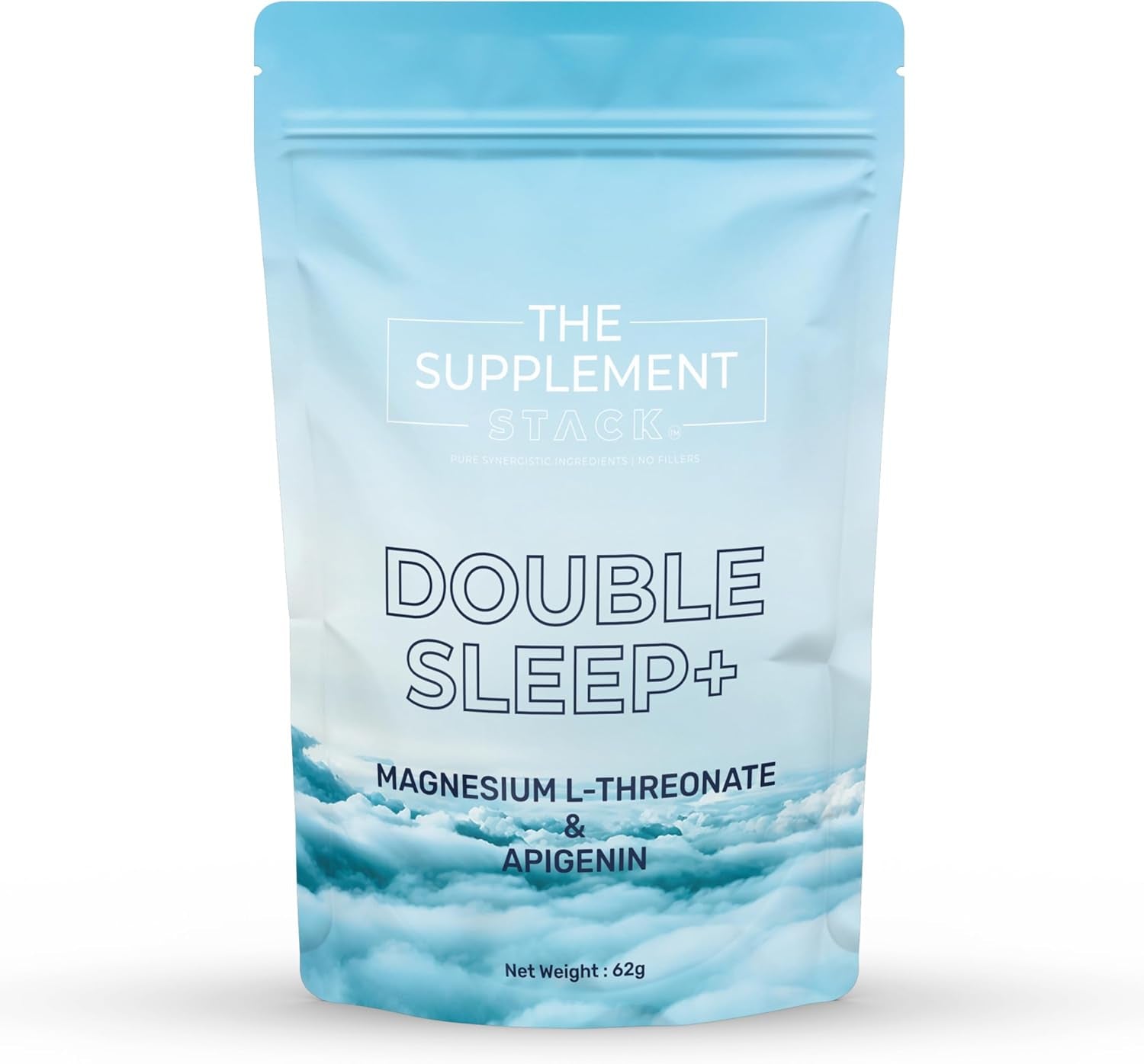 The Supplement Stack - Double Sleep+ - Magnesium L-Threonate & Apigenin - Natural Bedtime Stack for Deep Sleep, Night-Time Relaxation & Recovery - UK Company