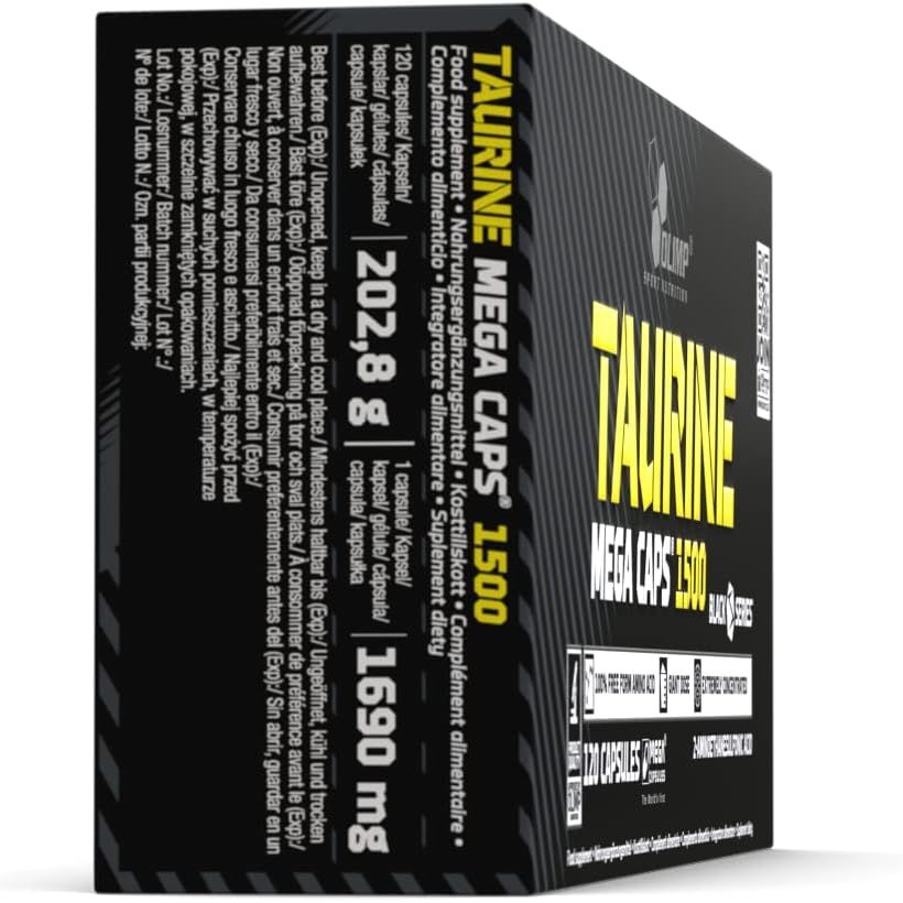 OLIMP SPORT NUTRITION Olimp Labs Taurine Capsules, 1500 Mg, Pack of 120 Mega Capsules