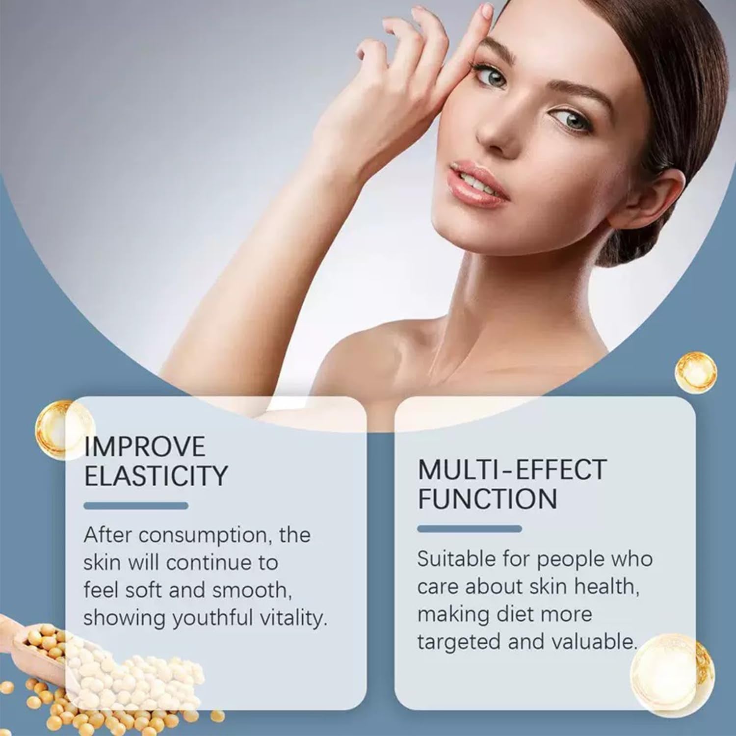 DEJIN Hyaluronic Acid Powder, Pure Hyaluronic Acid Powder for Face, Low Molecular Weight, Water Soluble Hydrating Ingredient for Skin Moisture, DIY Facial Serum, 100G