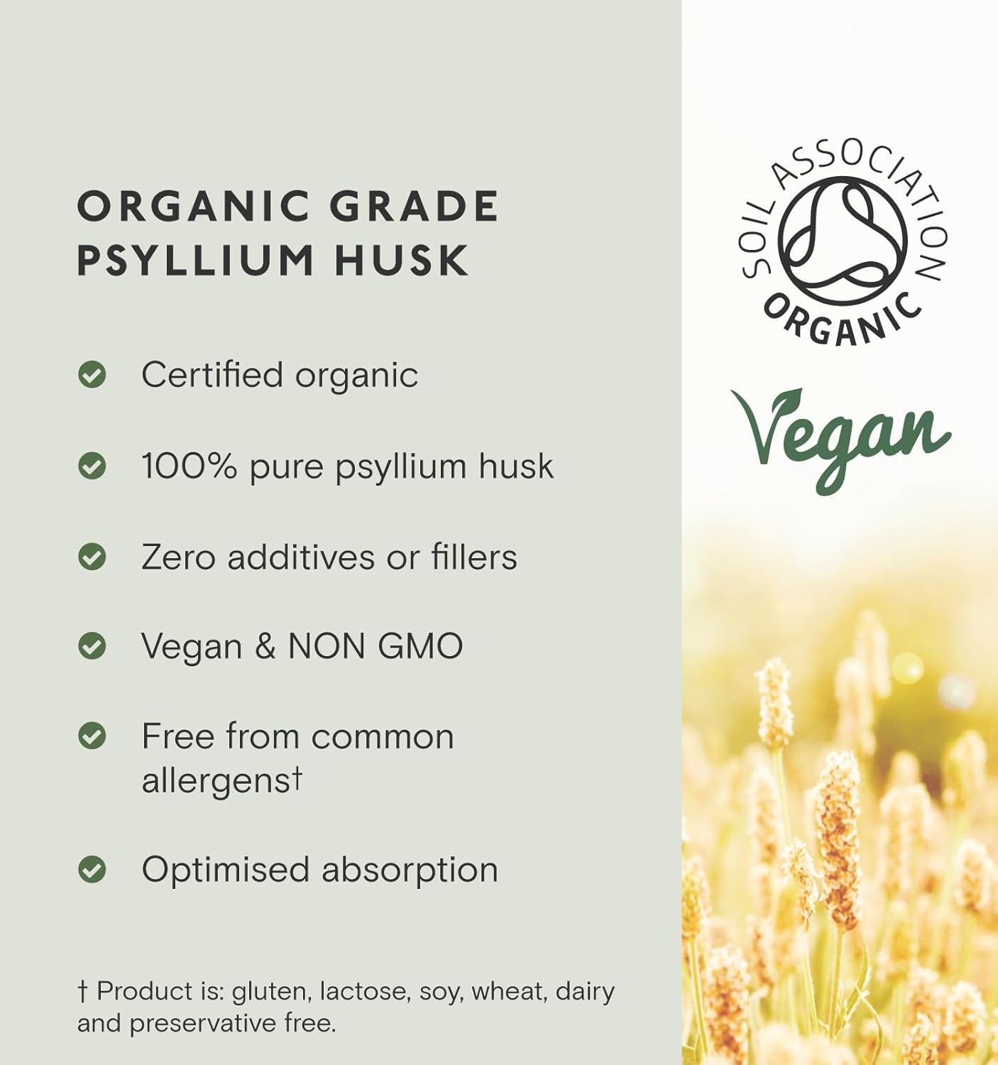 London Herbs Organic Psyllium Husk Capsules 1200Mg | High Strength Psyllium Husk Fibre Supplement | 120 Vegan Capsules | Daily Soluble Fibre Supplement