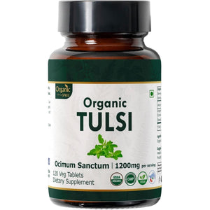 ORGANIC SPREE TULSI 120 Tablets | Holy Basil (Tulsi) | USDA Organic Certified | Organic and Natural 120Tab (1)