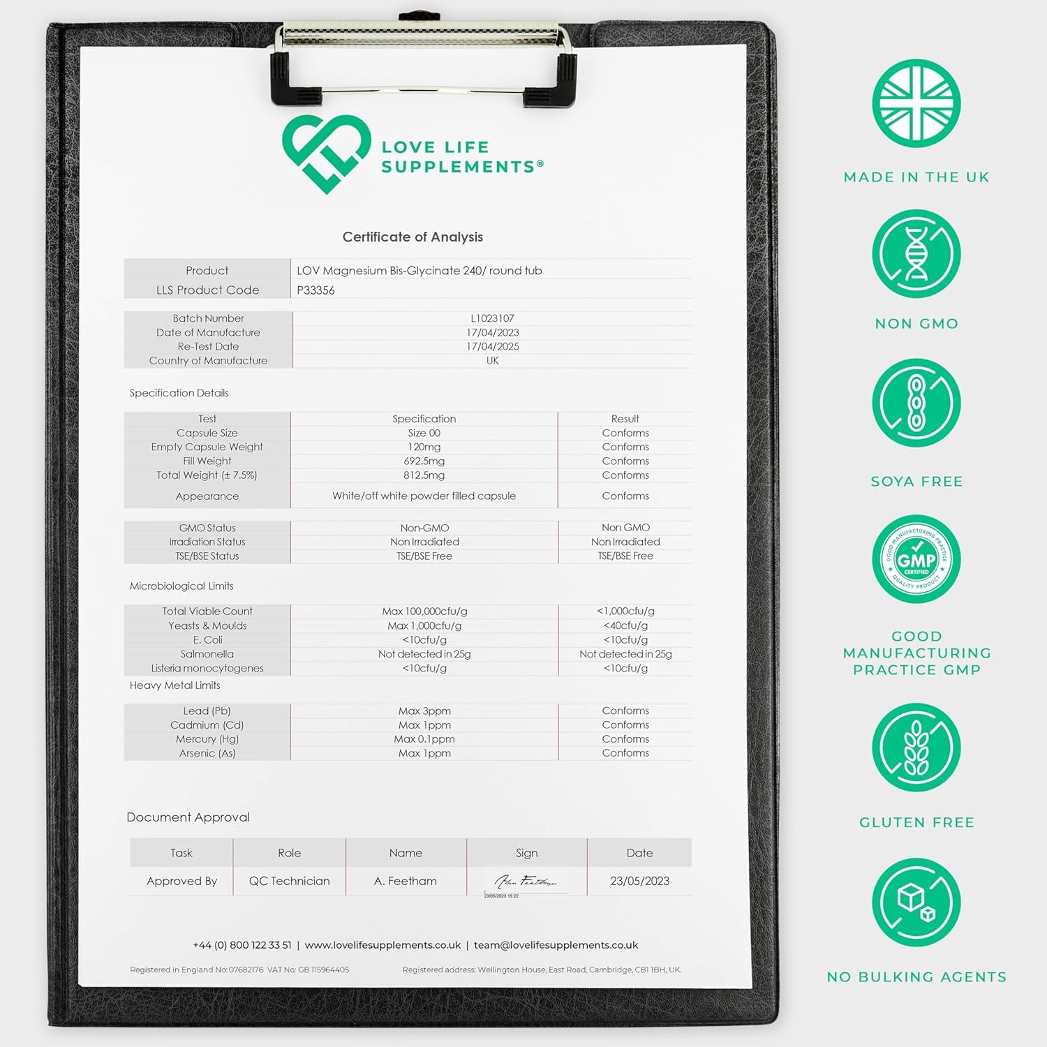 Magnesium Glycinate (Bisglycinate), 2 Month Supply - 240 Capsules, 2750Mg (303Mg Magnesium), Chelated Magnesium Supplements, Highly Bioavailable, Made in UK - GMP Certified - Love Life Supplements