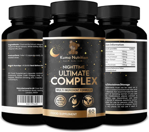 Powerful Fat Burner - Night-Time PM Diet Pills for Weight Loss -100% Natural Ingredient Complex - Ultimate Complex - Keto Fat Burner for Men and Women – Sleep Boost - Appetite Suprresant - (1 Month)