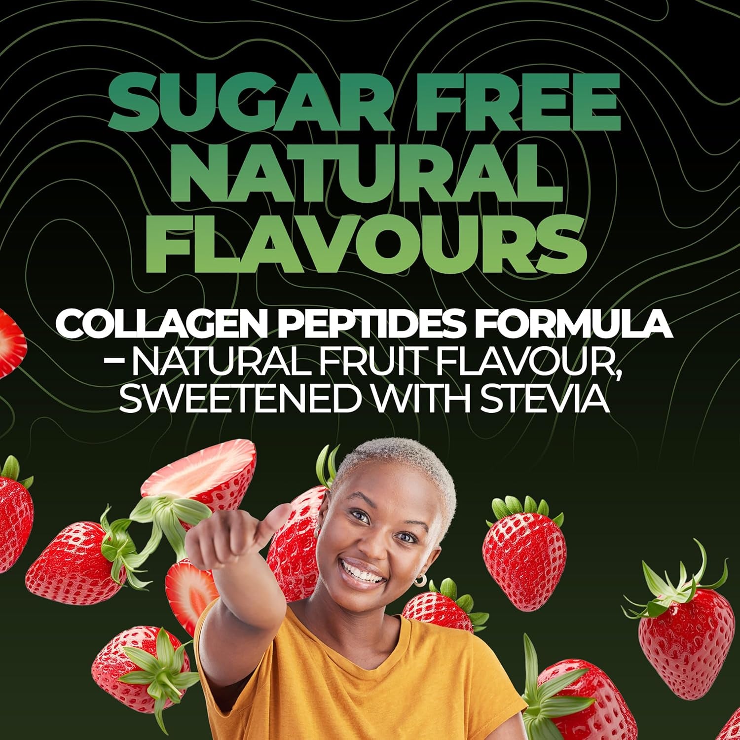 Nutrality High Strength 10,000Mg Marine Collagen for Skin, Hair, Nails and Joints | Hydrolysed Collagen Pure Peptides Drink Infused Hyaluronic Acid | Vitamin C, D and Biotin, Sugar Free Strawberry