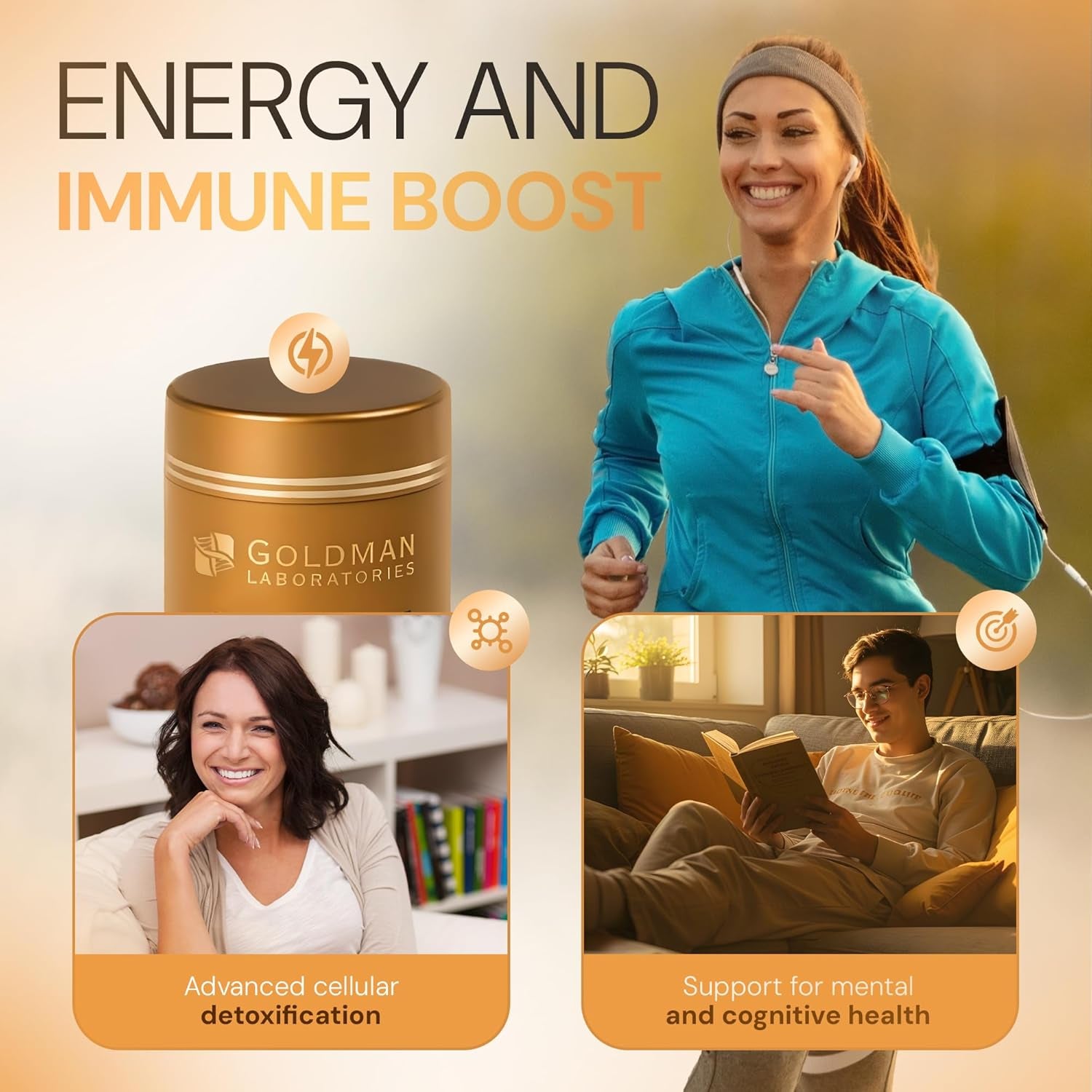 Liposomal Glutathione, Goldman Laboratories - Maximum Bioavailability 2 Capsules 300Mg - Glutathione Antioxidant Capsule - Free Radicals Catalysis - 100% Vegan and Vegetarian – Slow Release