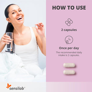 Libido Booster for Women with Liboost, Maca, Ashwagandha, Ginseng, Zinc, Biotin, Vitamin D, Vitamin B6, and Vitamin B12, 60 Capsules Libifar PRO by Sensilab