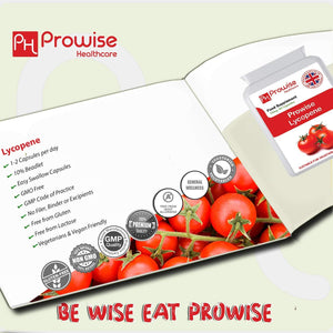 Lycopene 10% Beadlet 15Mg | 90 High Strength Lycopene Capsules | Natural Antioxidant | Vegetarian & Vegan Formula | UK Manufactured under GMP Standards by Prowise Healthcare