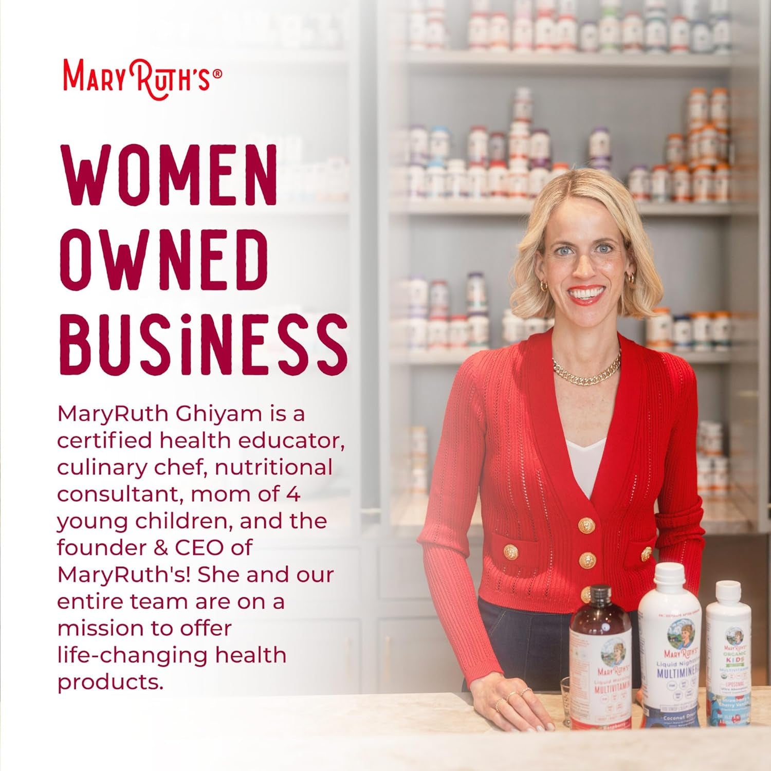 Maryruth Organics, Liquid Morning Multivitamin Essentials+, Essential Vitamins & Minerals, Sugar Free, Raspberry Flavour, 450Ml, Vegan, Gluten Free