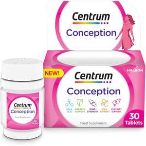 Centrum Conception Vitamins for Women, Fertility Supplements with 400_G Folic Acid, 30 Tablets