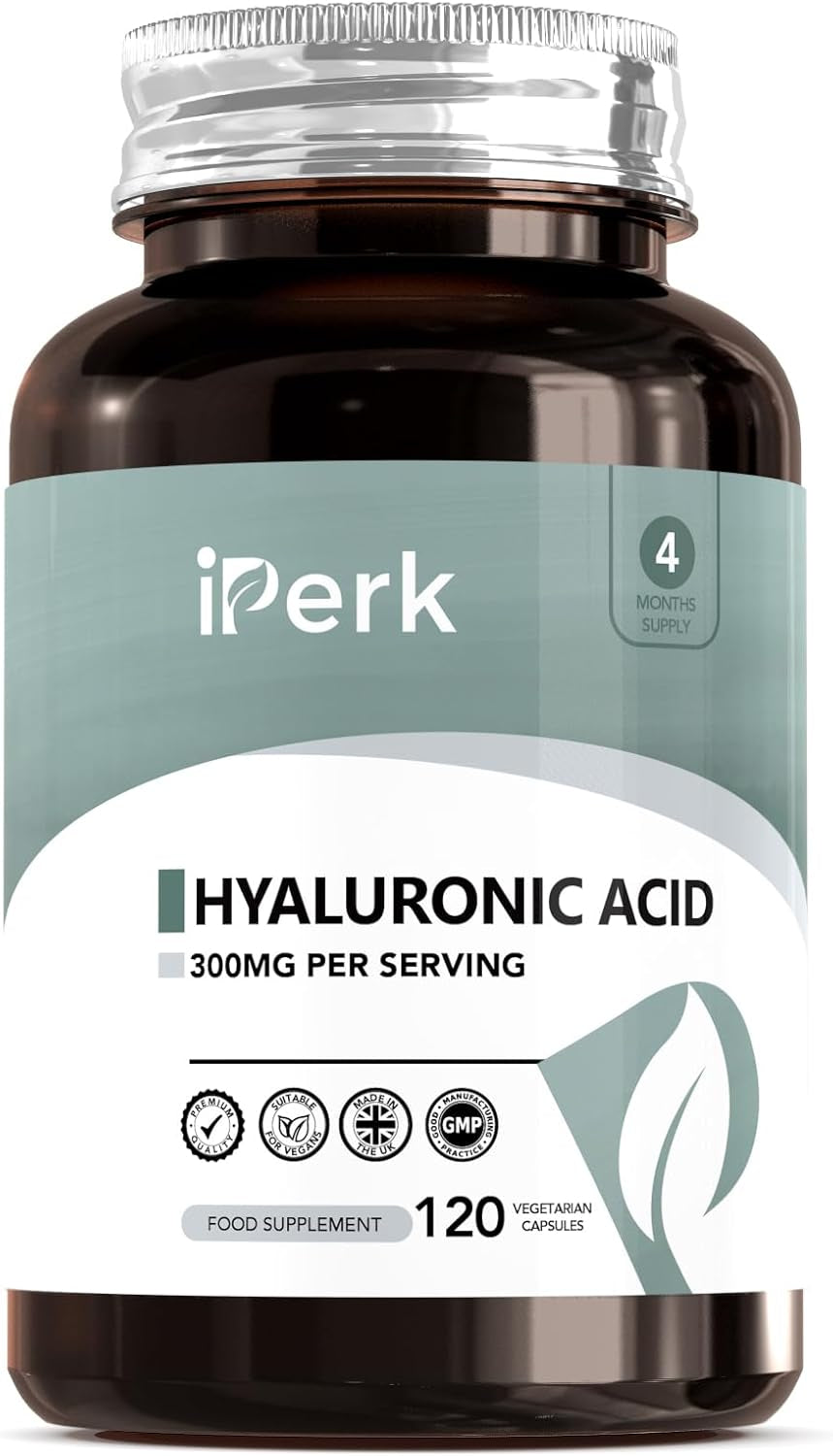 Iperk Hyaluronic Acid 300Mg | 120 Capsules 4 Months Supply | Hyaluronic Acid Supplement