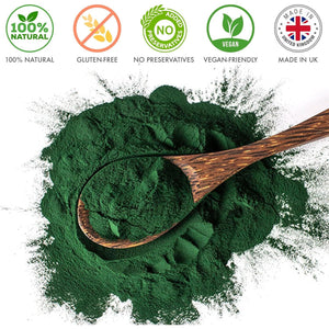 Nutriseed Spirulina Powder 500G - 100% Spirulina Powder, Rich in Antioxidants & Vitamins B, C, a & E, Source of Plant Based Protein, Contains All Essential Amino Acids, Vegan Friendly & Gluten Free