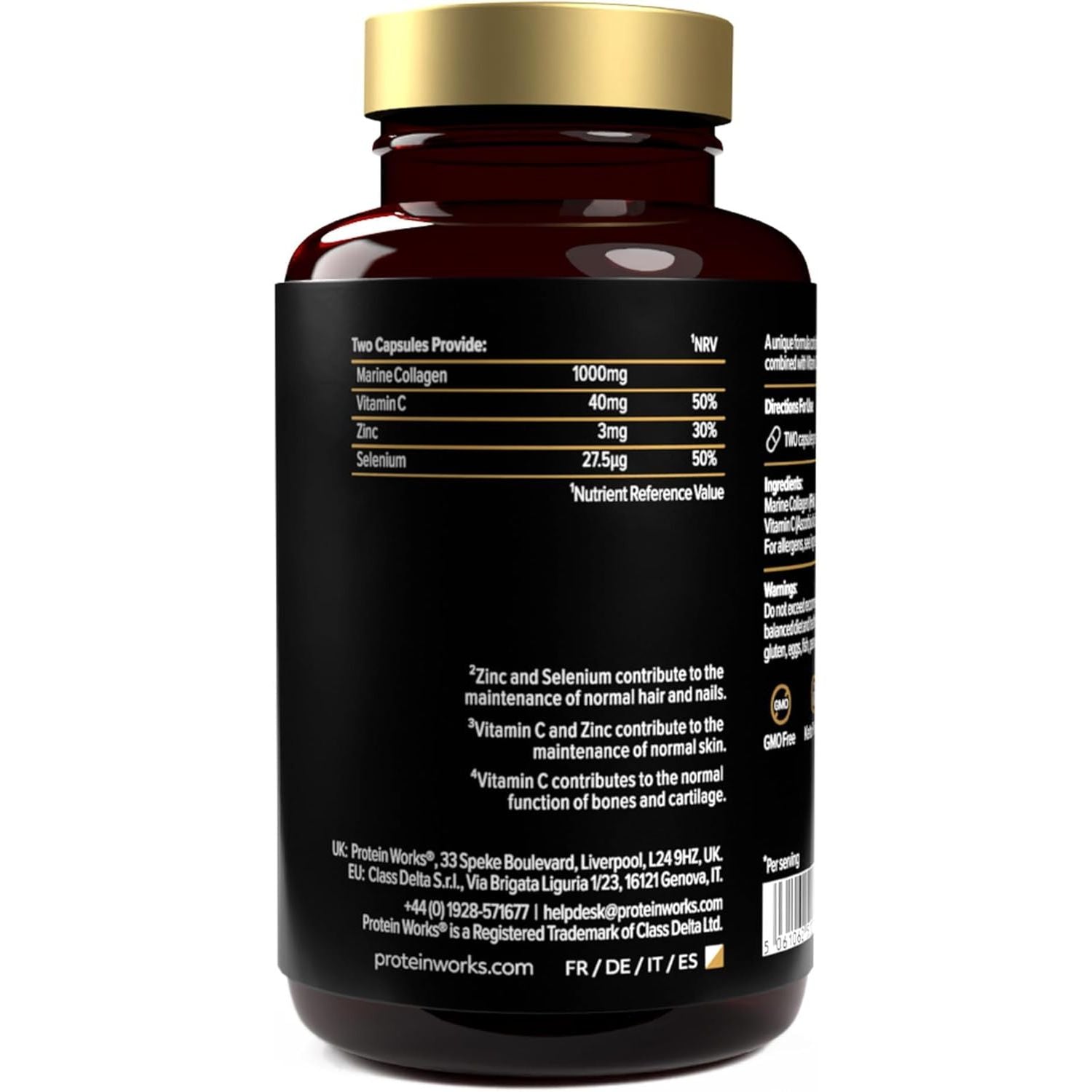 Marine Collagen Capsules - High Strength Collagen Supplements for Women & Men - 1000Mg - Collagen Peptides - 60 Capsules (Not Collagen Powder/Collagen Tablets) - Protein Works