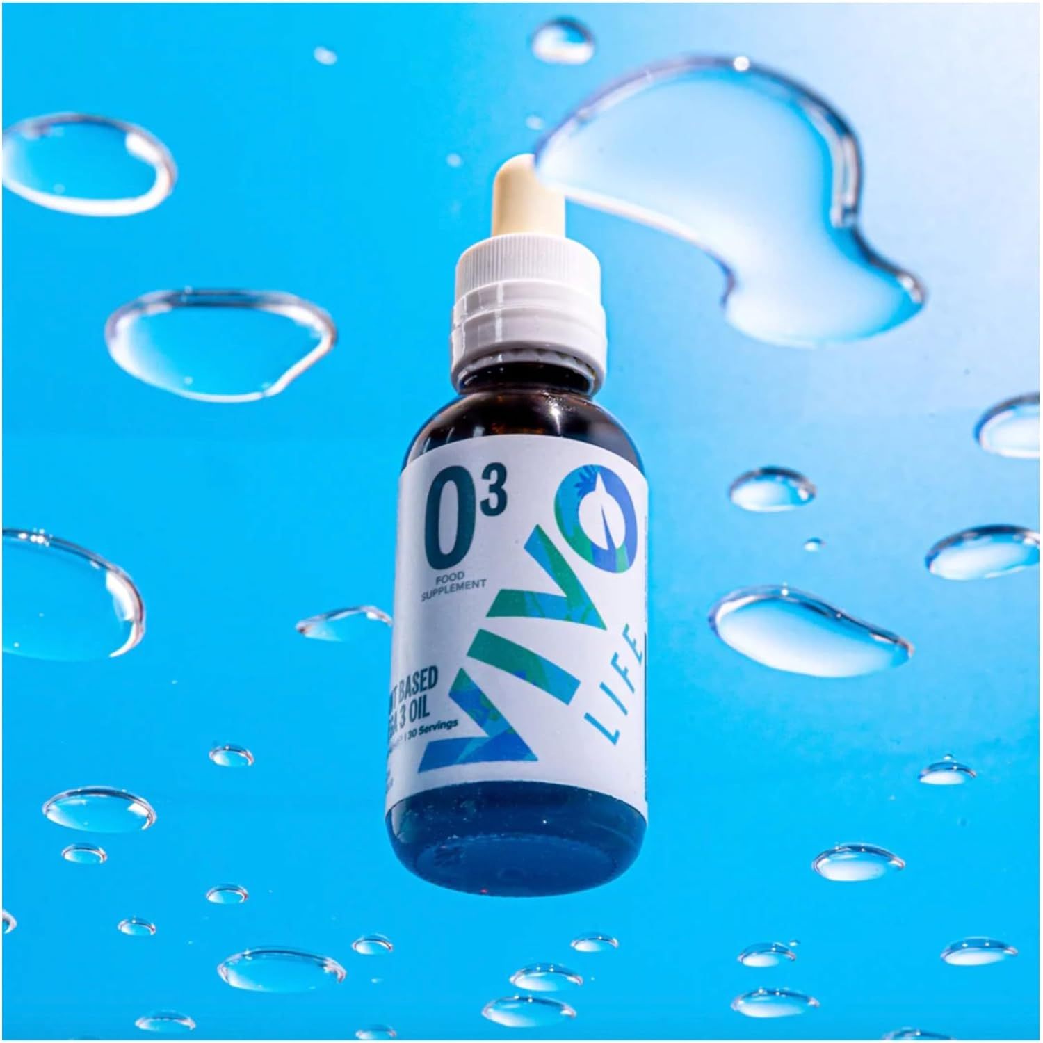 Vivo Life Vegan Omega 3 Liquid Drops from Algae, 60Ml, 30 Servings, Natural Health Supplement (60 Ml (Pack of 1), Lemon)