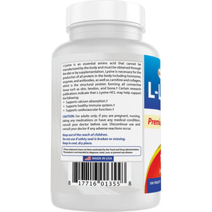Best Naturals L-Lysine 1000 Mg 180 Tablets