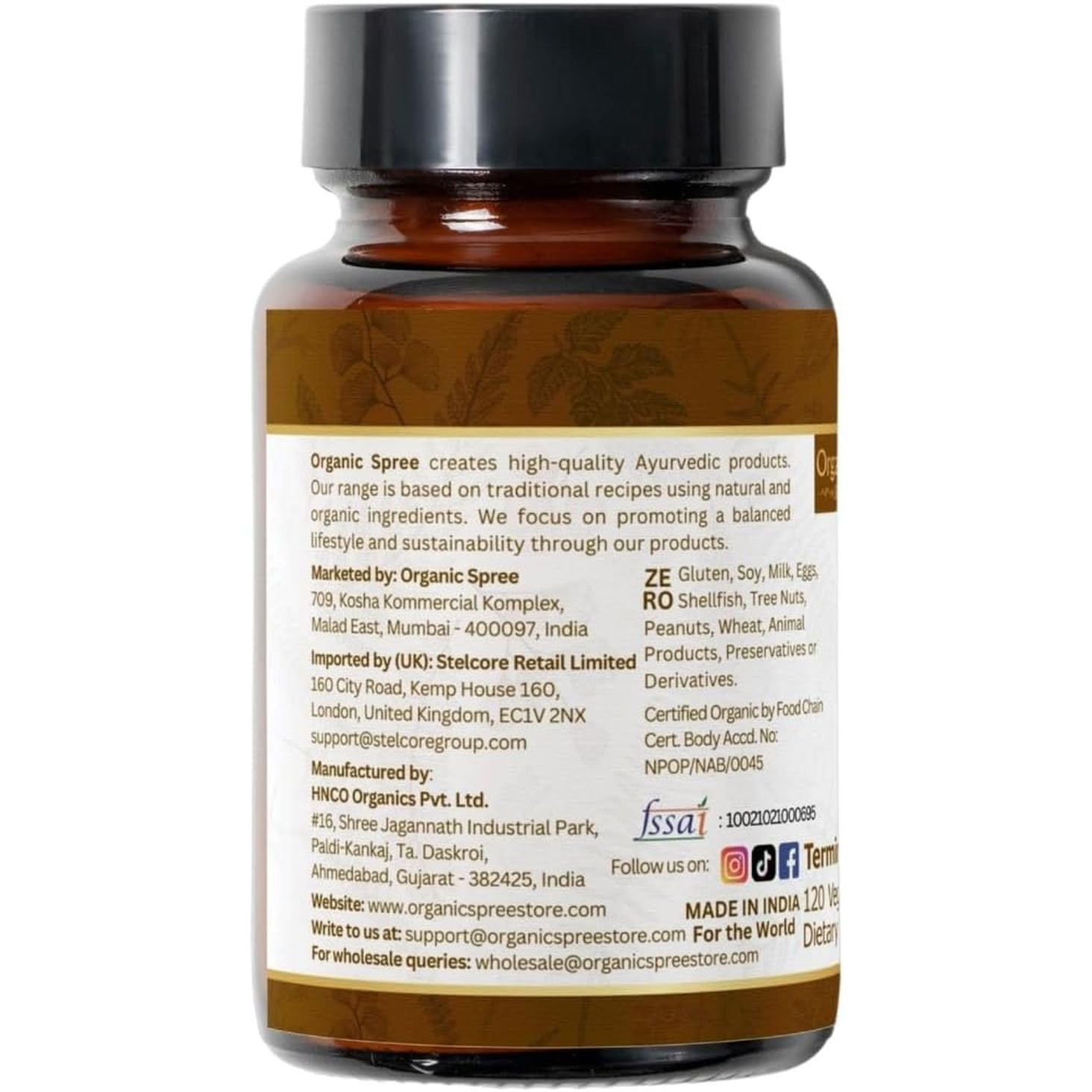 ORGANIC SPREE HARITAKI 120 Tablets | Terminalia Chebula (Haritaki) | USDA Organic Certified | Organic and Natural 120Tab (1)