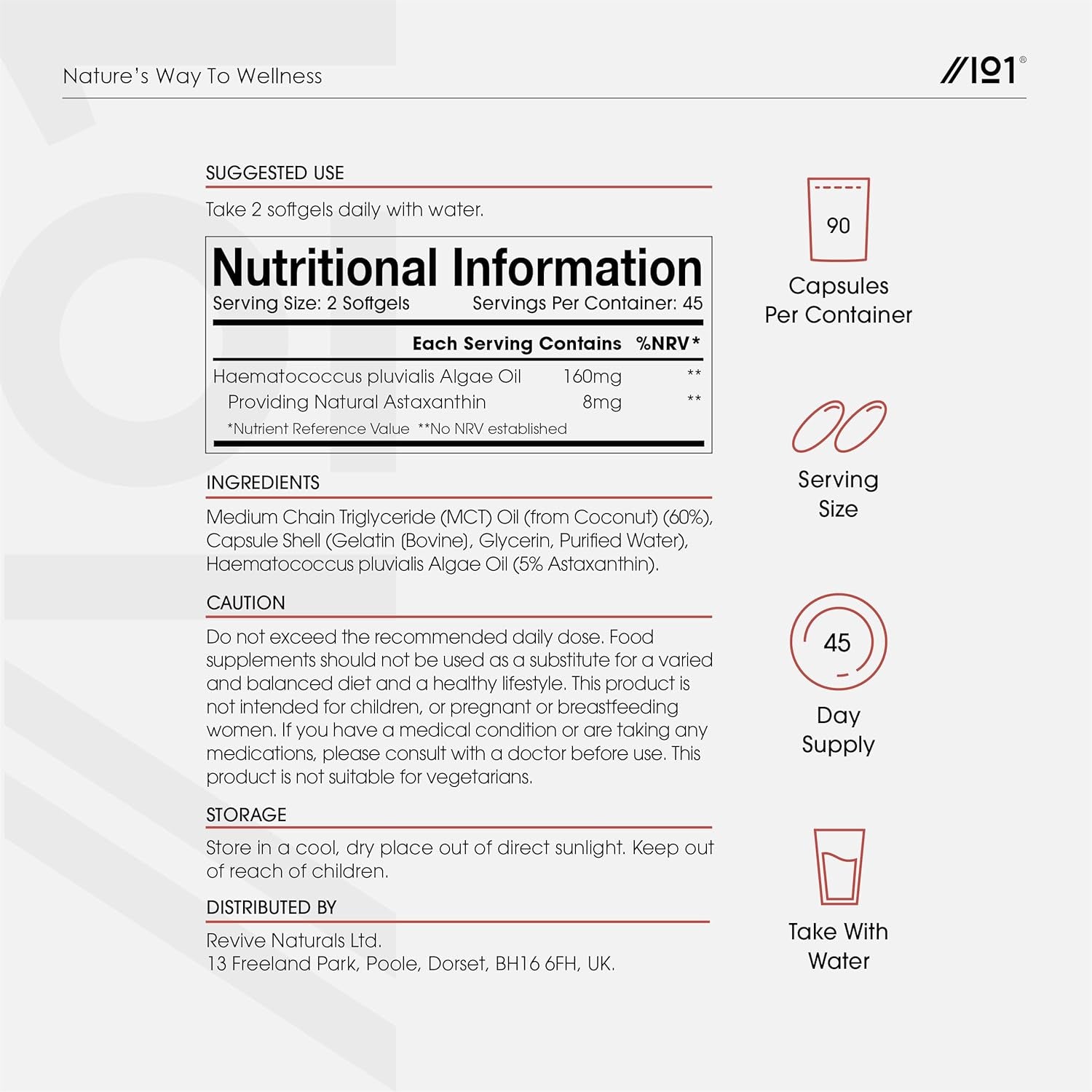 Wild-Algae Astaxanthin 160Mg - High Strength Providing 8Mg Astaxanthin Antioxidant - 90 Softgels - Resealable and Recyclable Pouch by Alpha01