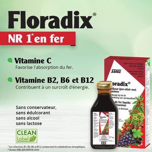 FLORADIX Floravital Iron + Herbs Liquid Formula, 500 Ml