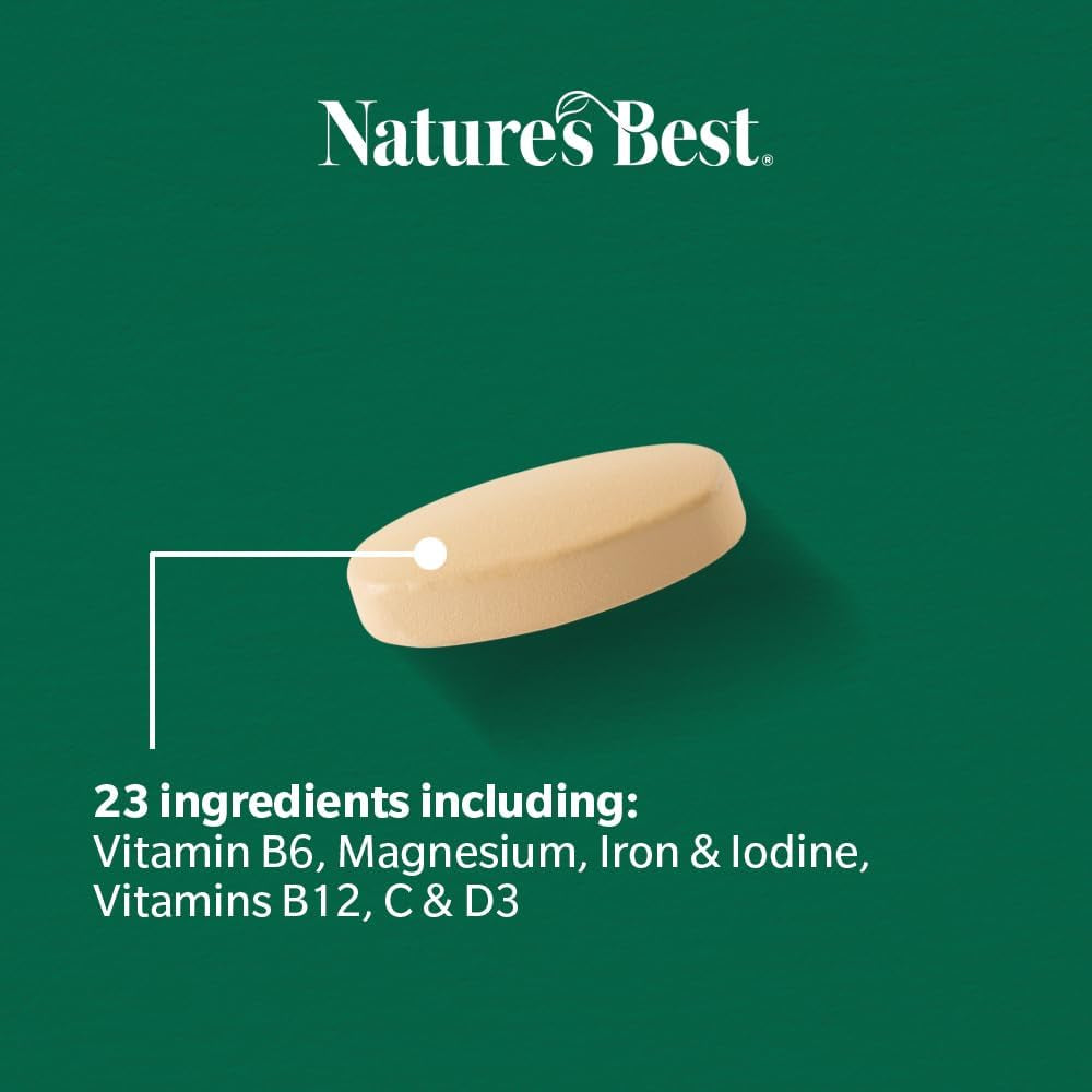 Nature'S Best Multi-Max Multivitamin for Teen Her - Growth & Development Support for Girls 13-19 - with Iron, Vitamin B6 & Vitamin C - UK Made - 90 Tablets (3 Months' Supply)