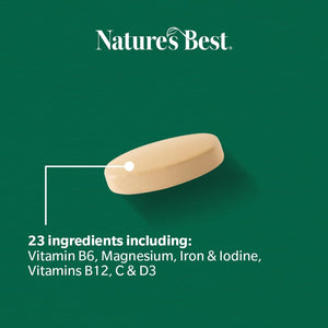 Nature'S Best Multi-Max Multivitamin for Teen Her - Growth & Development Support for Girls 13-19 - with Iron, Vitamin B6 & Vitamin C - UK Made - 90 Tablets (3 Months' Supply)