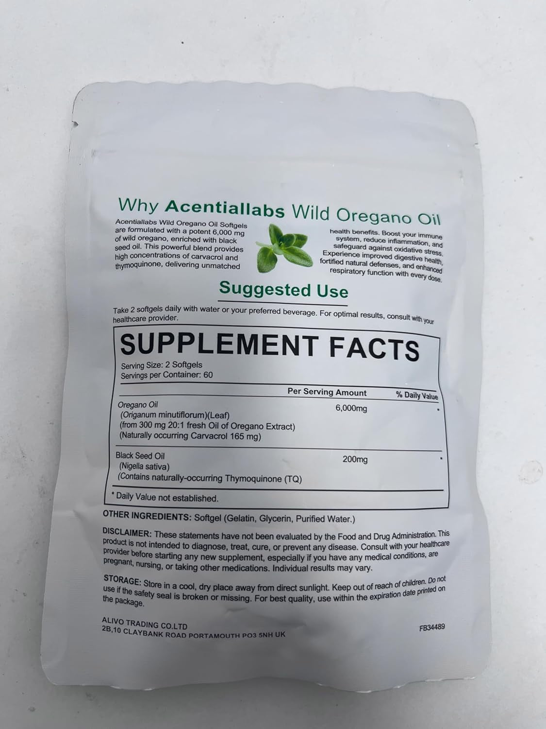 Oregano Oil 120 Softgels - 2-In-1 6000Mg with Black Seed Oil 200Mg & 165Mg Carvacrol | Cold-Pressed, Non-Gmo | Immune, Digestive & Respiratory Support