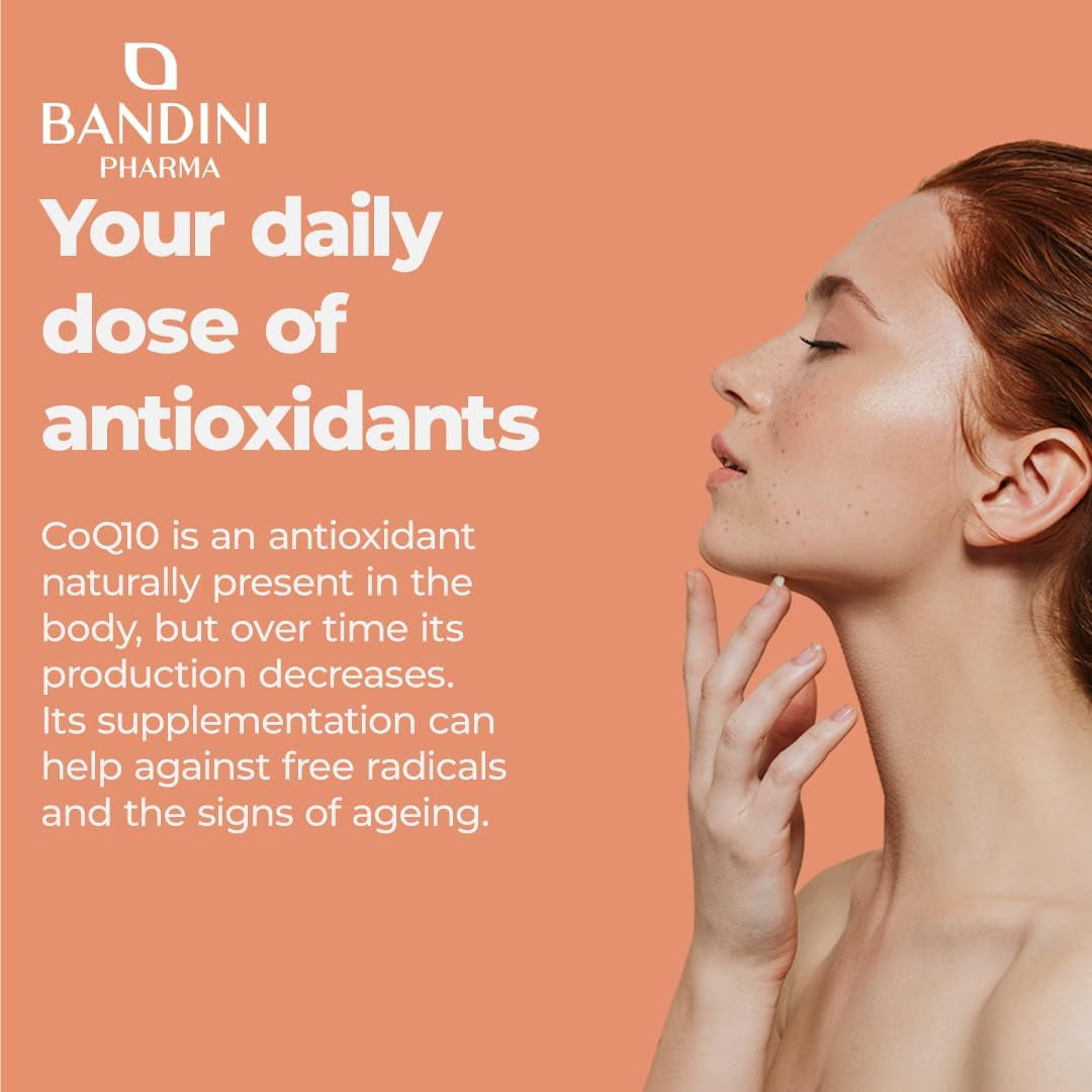 Bandini® Coq10 200Mg | 60 Vegan Capsules of High-Strength Co Enzyme Q10 (2-Month Supply) | Naturally Fermented & Lab Tested Ubiquinone Q 10 | High Absorption Coenzyme Coq 10 Supplement 100% Pure