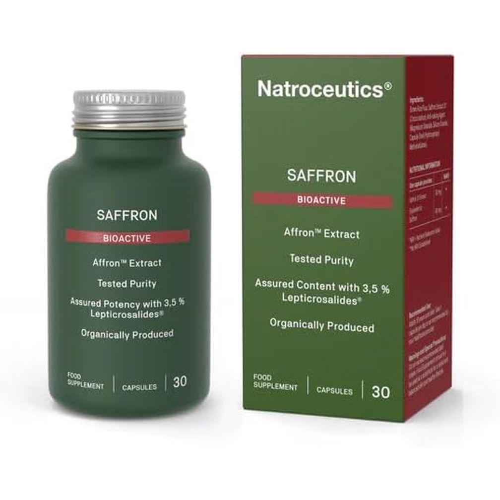 Natroceutics Saffron Bioactive 30 Vegan Capsules| Affron Extract | Tested Purity | Assured Content with 3.5% Lepticrosalides| Organically Produced